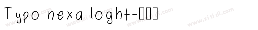 Typo nexa loght字体转换